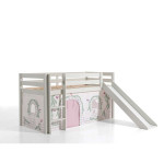 Paris Prix Pack - Lit Enfant Toboggan & Tente "Pino Birdy" 90x200cm Blanc