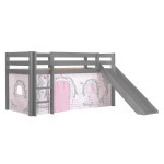 paris prix Pack - Lit Enfant Toboggan & Tente "Pino Birdy" Gris