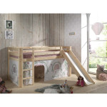 Paris Prix Pack - Lit Enfant Toboggan & Tente "Pino Birdy" Naturel