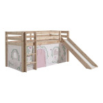 paris prix Pack - Lit Enfant Toboggan & Tente "Pino Birdy" Naturel