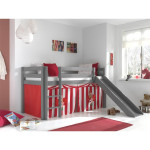 Paris Prix Pack - Lit Enfant Toboggan & Tente "Pino Cirque" Gris