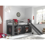 Paris Prix Pack - Lit Enfant Toboggan & Tente "Pino Pirates II" Gris