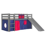 paris prix Pack - Lit Enfant Toboggan & Tente "Pino Rouge" Gris