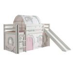 paris prix Pack - Lit Enfant Toboggan Tente & Tunnel "Pino Birdy" Blanc
