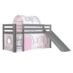 paris prix Pack - Lit Enfant Toboggan Tente & Tunnel "Pino Birdy" Gris