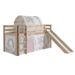 paris prix Pack - Lit Enfant Toboggan Tente & Tunnel "Pino Birdy" Naturel
