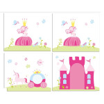 Paris Prix Pack - Lit Enfant Toboggan Tente & Tunnel "Pino Princesse" Blanc