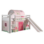 paris prix Pack - Lit Enfant Toboggan Tente & Tunnel "Pino Spring" Blanc