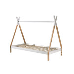 Paris Prix Pack - Lit Enfant & Voile "Tipi" 90x200cm Blanc