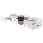 Paris Prix Pack - Lit Évolutif Enfant Tiroir & Matelas "Jumper" 90x140cm Blanc