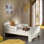 paris prix Pack - Lit Évolutif & Matelas Enfant "Jumper" 90x140cm Blanc