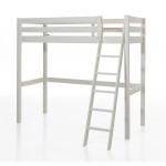 Paris Prix Pack - Lit Mezzanine Commode & Fauteuil-Lit "Pino II" Blanc