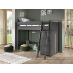 Paris Prix Pack - Lit Mezzanine Enfant & Armoire "London" Anthracite