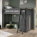 paris prix Pack - Lit Mezzanine Enfant & Armoire "London" Anthracite