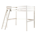 Paris Prix Pack - Lit Mezzanine Enfant Commode & Fauteuil-Lit "Pino" Blanc