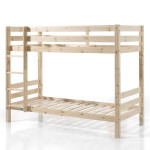 Paris Prix Pack - Lit Superposé Enfant & 2 Tiroirs "Pino" 90x200cm Naturel