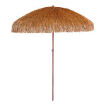 paris prix Parasol de Plage à Franges "Hawai" 200cm Marron