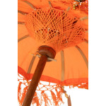 Paris Prix Parasol Déco Avec Pompons "Dayu" 85cm Orange