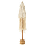 Paris Prix Parasol Déco Franges "Tumanggal" 84cm Crème