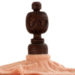 Paris Prix Parasol Déco "Pompons & Coquillages" 188cm Saumon