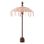 paris prix Parasol Déco "Pompons & Coquillages" 51cm Saumon