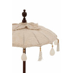 Paris Prix Parasol Déco "Pompons & Coquillages" 90cm Beige
