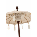 Paris Prix Parasol Déco "Pompons & Coquillages" 90cm Beige