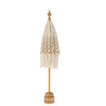 Paris Prix Parasol Déco Sur Pied "Macramé" 95cm Blanc