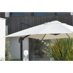 Paris Prix Parasol Déporté à Manivelle "Sevilla" 250cm Gris