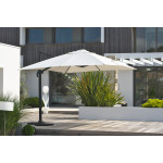 Paris Prix Parasol Déporté à Manivelle "Sevilla" 400cm Gris