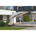 Paris Prix Parasol Déporté à Manivelle "Sevilla" 400cm Gris