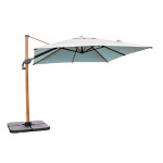 paris prix Parasol Déporté Imitation Bois "Sevilla" 250cm Gris