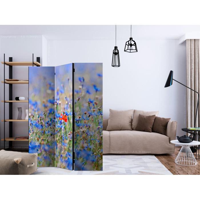 Paris Prix Paravent 3 Volets "A Sky Colored Meadow Cornflowers" 135x172cm