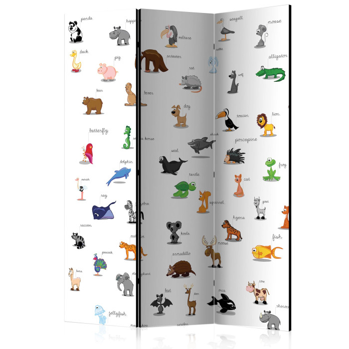 Paris Prix Paravent 3 Volets "Animals For Children" 135x172cm