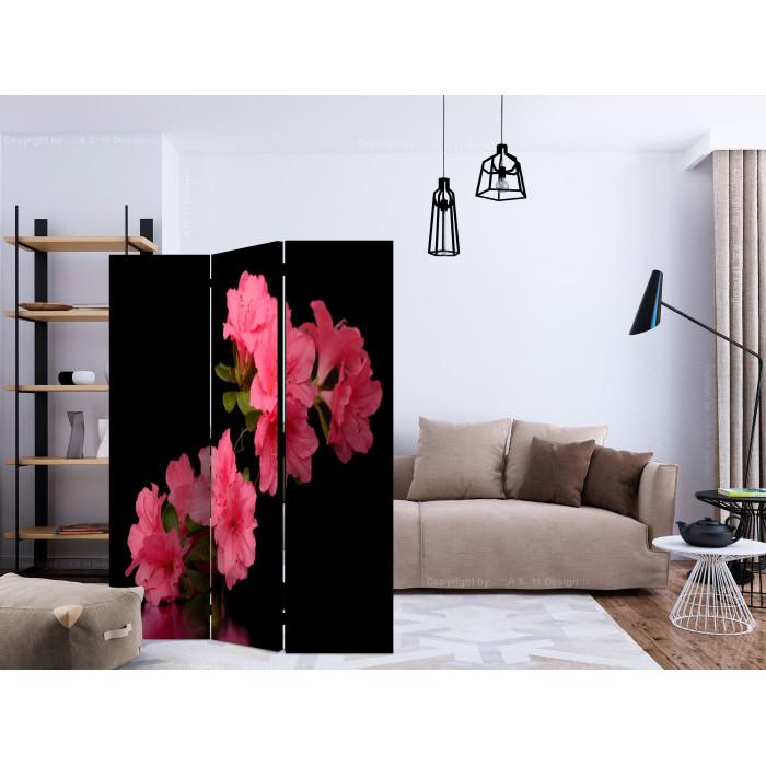 Paris Prix Paravent 3 Volets "Azalea In Black" 135x172cm