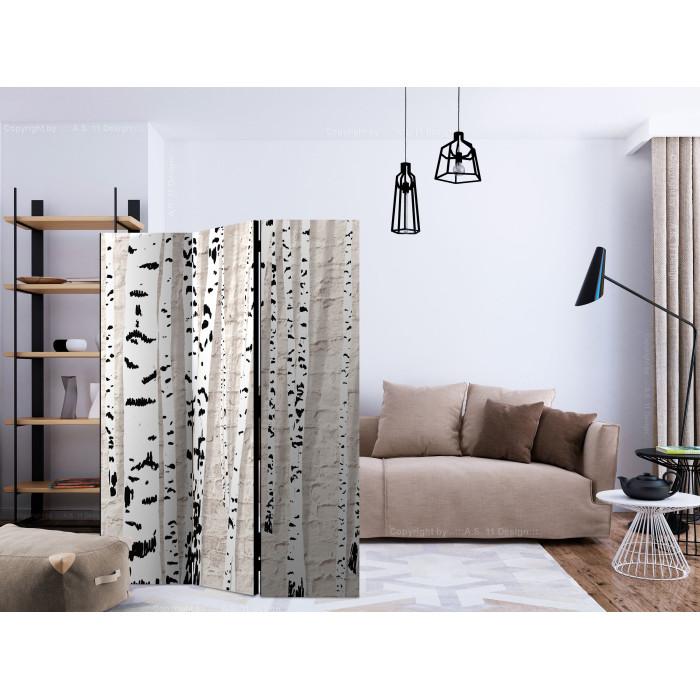 Paris Prix Paravent 3 Volets "Birchen Grove" 135x172cm