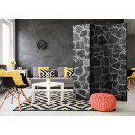 Paris Prix Paravent 3 Volets "Black Stones" 135x172cm