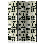 paris prix Paravent 3 Volets "Black & White Dots" 135x172cm