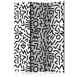 paris prix Paravent 3 Volets "Black & White Maze" 135x172cm