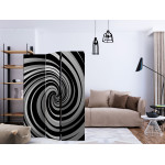 Paris Prix Paravent 3 Volets "Black & White Swirl" 135x172cm