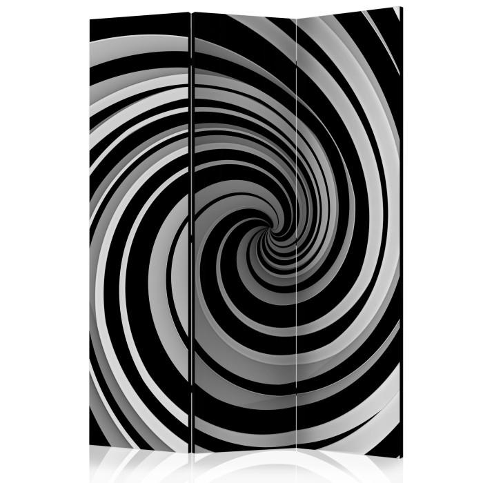 Paris Prix Paravent 3 Volets "Black & White Swirl" 135x172cm