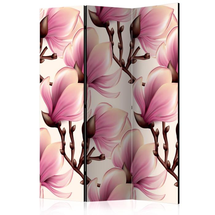 Paris Prix Paravent 3 Volets "Blooming Magnolias" 135x172cm