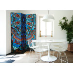 Paris Prix Paravent 3 Volets "Blue Fantasy" 135x172cm