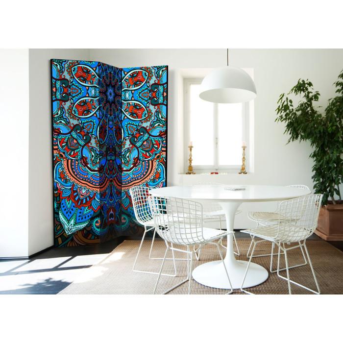 Paris Prix Paravent 3 Volets "Blue Fantasy" 135x172cm