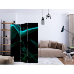 Paris Prix Paravent 3 Volets "Blue Smoke Waves" 135x172cm