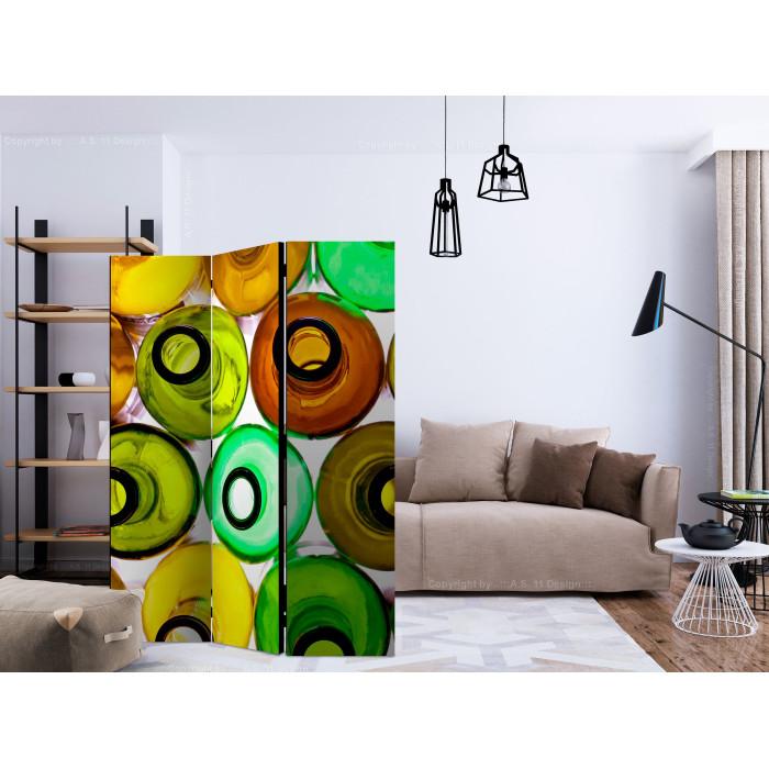Paris Prix Paravent 3 Volets "Bottles Background" 135x172cm