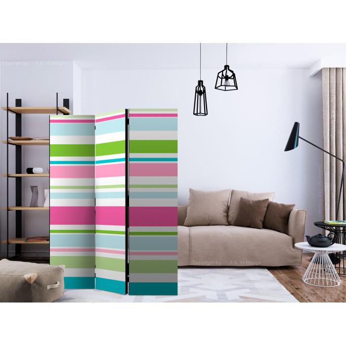 Paris Prix Paravent 3 Volets "Bright Stripes" 135x172cm