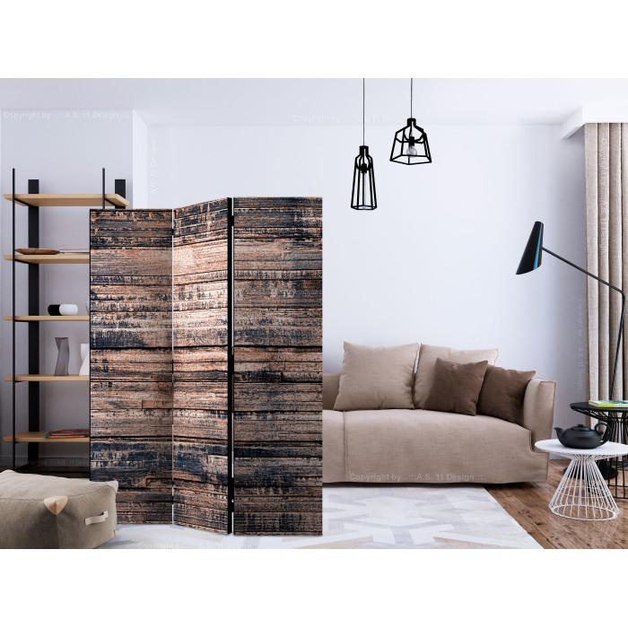 Paris Prix Paravent 3 Volets "Burnt Boards" 135x172cm