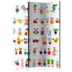 paris prix Paravent 3 Volets "Cartoon Pets" 135x172cm