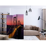 Paris Prix Paravent 3 Volets "Charming Evening In San Francisco" 135x172cm